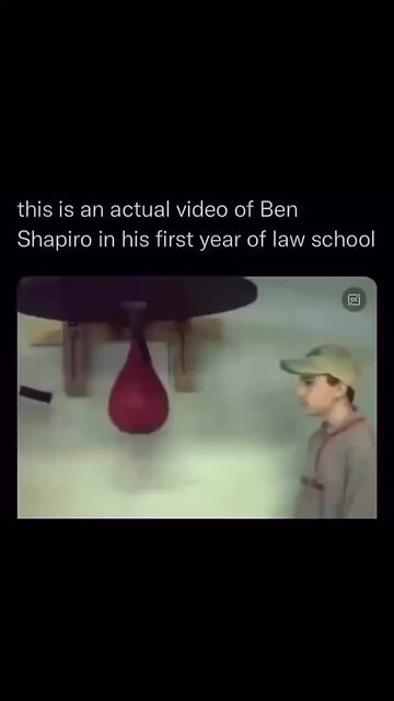 Ben Shapiro attempted to act masculine, but the speed bag was antisemitic.