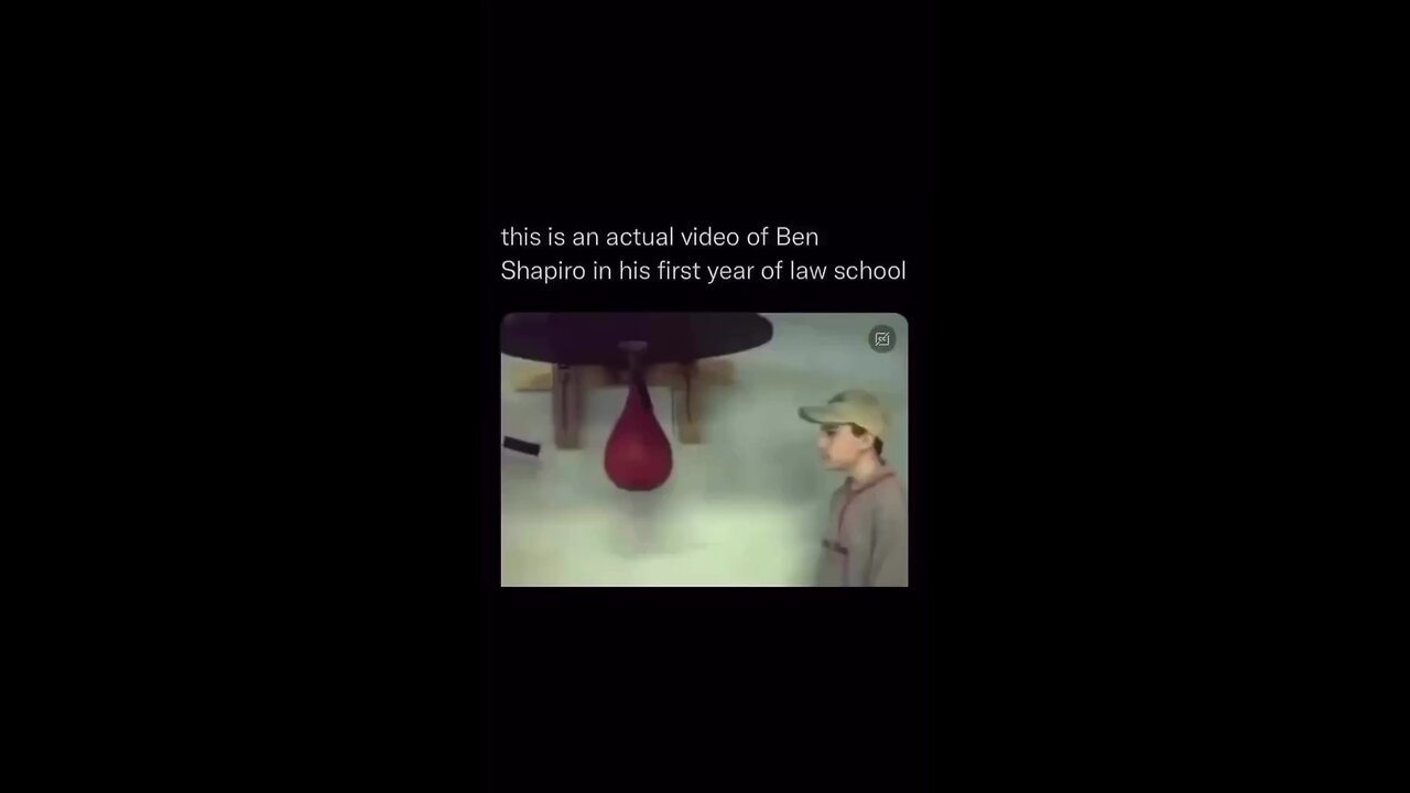 Ben Shapiro attempted to act masculine, but the speed bag was antisemitic.