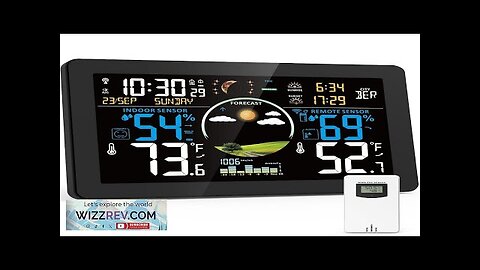 Weather Station Wireless Indoor Outdoor Digital Thermometer with Sensor 7.5'' HD VA Review