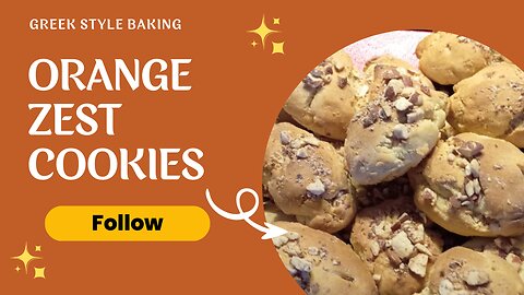 Low Fat Greek Style Orange Zest Cookies.