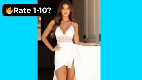 🔥 Rate This Beautiful White Dress 1-10? | Supermodel Elegance 4K