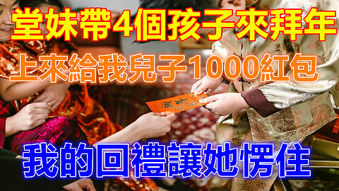 堂妹帶4個孩子來拜年，上來給我兒子1000紅包，我的回禮讓她愣住❤️ 【 #美好人生智慧 】❤️ #為人處事 #生活經驗 #情感故事