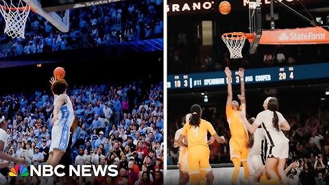 College basketball player siblings score winning baskets