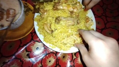 Eating Chicken Pulao | Real Desi Taste | By Shahmeer