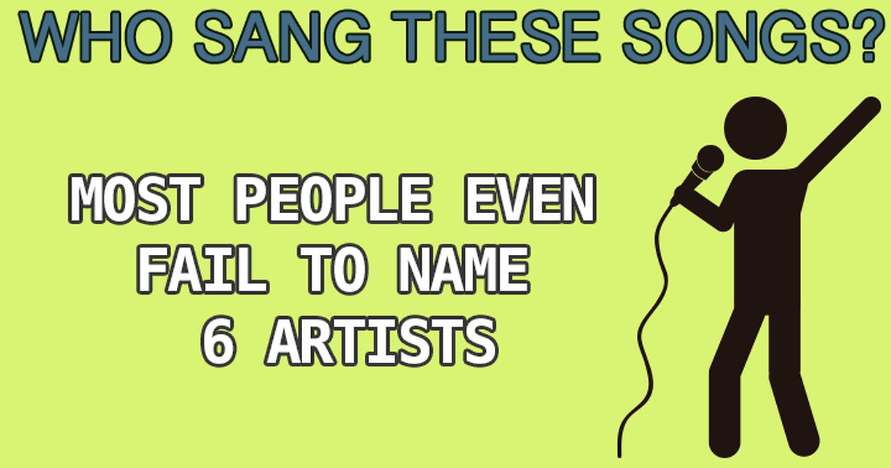 Do you think you can name at least 6 artists?