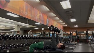 Dumbbell Deadlifts and Bench Presses 95LBs 2 Reps