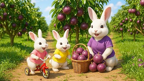 Bunny Gets Sick After Harvest Star Apples 🍏🍲Mama’s Cooking & Care Makes Him Better#rabbit #bunny