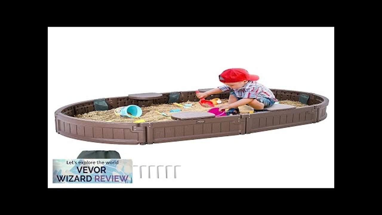 VEVOR Sandbox with Cover 72 x 41.5 x 9.1 in Oval Sand Review