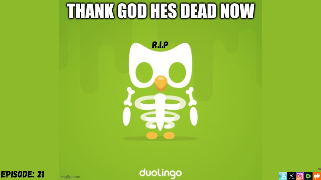 The DUOLINGO bird DIED today.