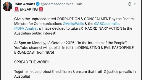 Thoughts on moves by John Adams in chess game with Oz Govt regarding notorious ABC broadcast