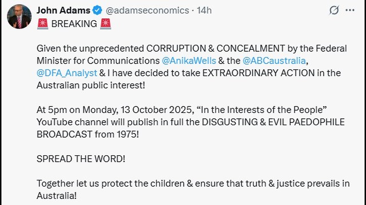 Thoughts on moves by John Adams in chess game with Oz Govt regarding notorious ABC broadcast