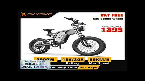 EKX X20 Electric Bike 2000W 48V 30AH Battery Ebike Front Rear Shock Review