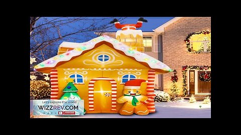 10FT Christmas Inflatables Outdoor Decorations Inflatable Gingerbread House Decorations Review