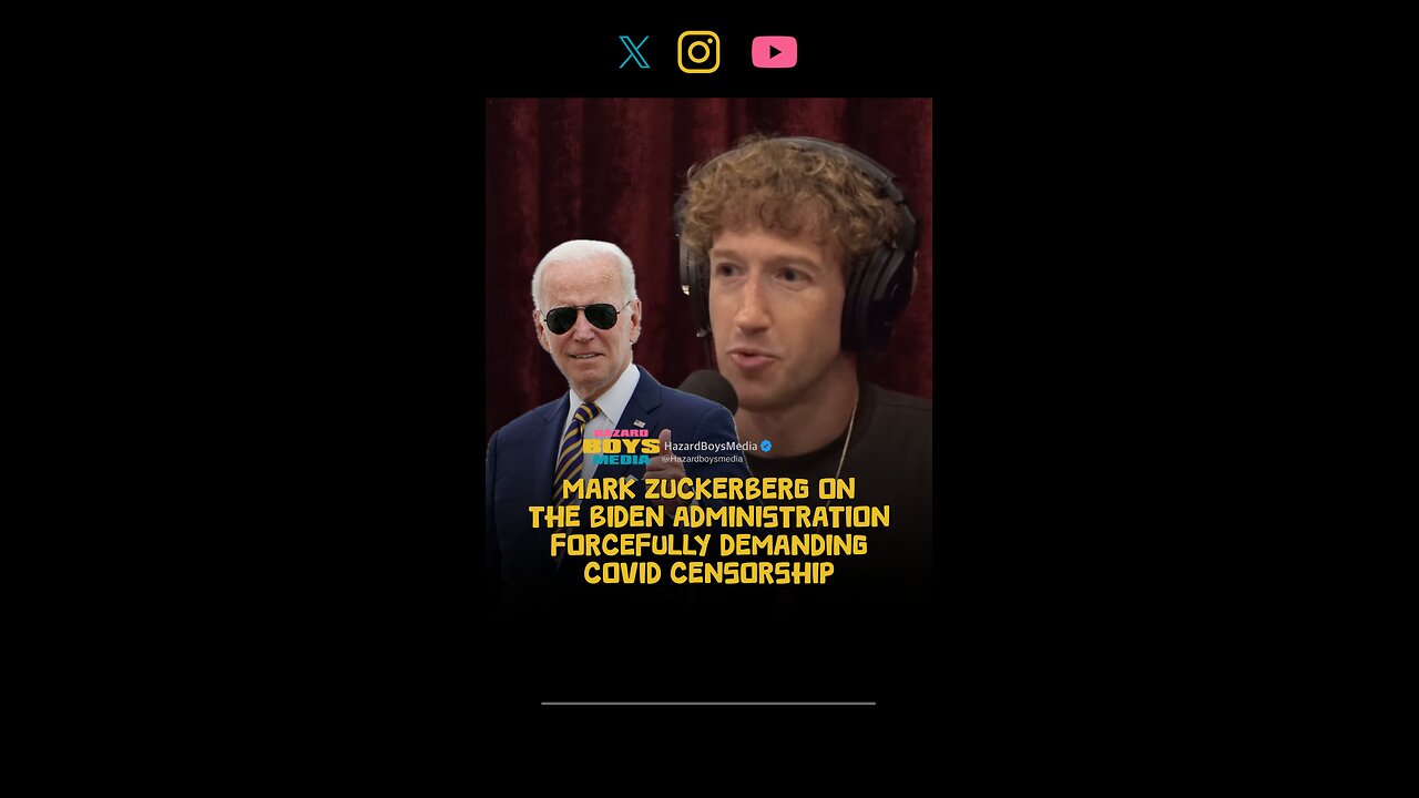 Mark Zuckerberg on the Biden administration forcefully demanding c*vid censorship