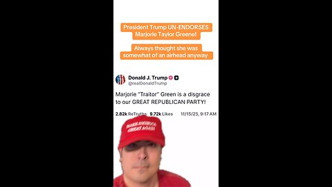 President Trump UN-ENDORSES Marjorie Taylor Greene!