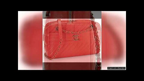 CHANEL Pre-Loved Red Quilted Lambskin Diagonal Camera Bag Large RedStatement Chanel large Review