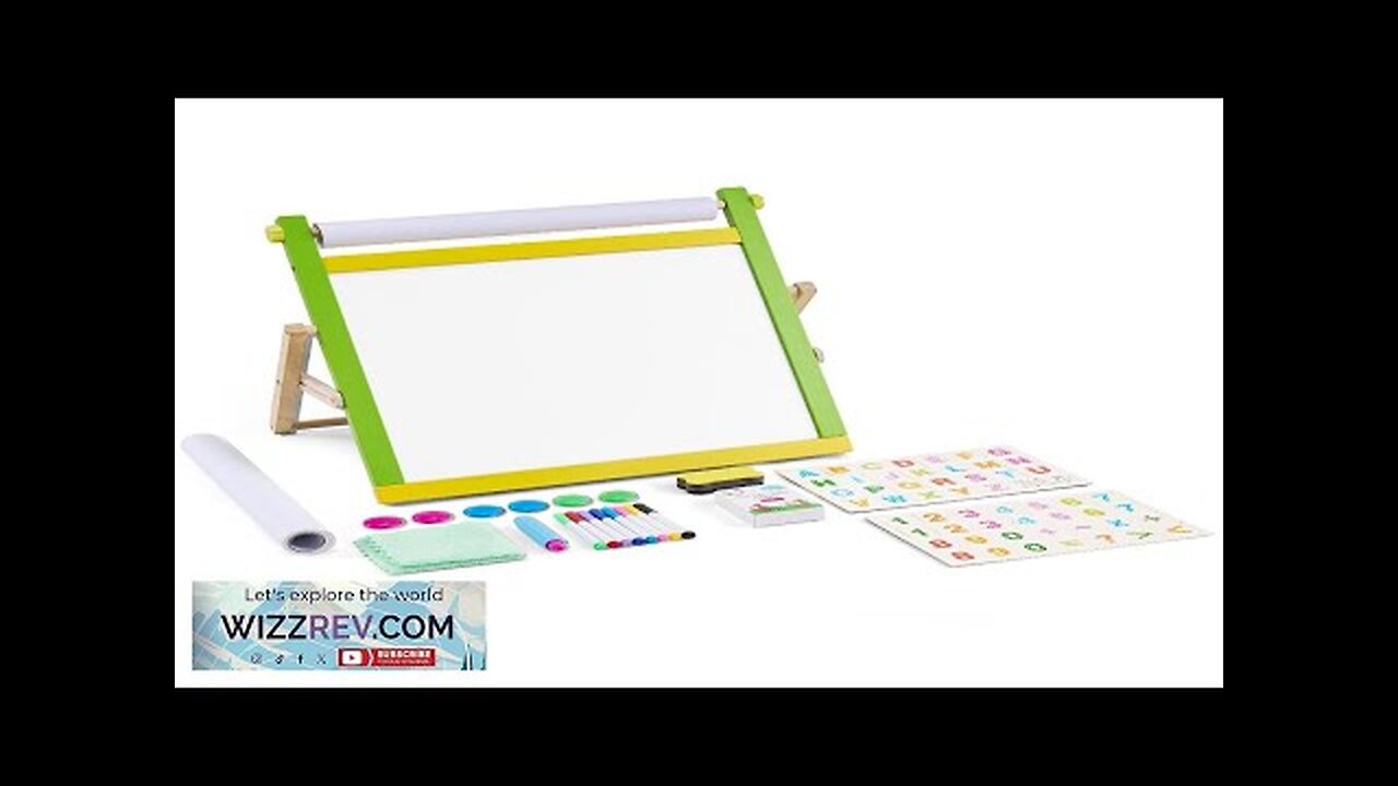 VEVOR 3-in-1 Tabletop Kids Art Easel Double-Sided Magnetic Whiteboard Chalkboard Review