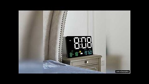 High-Definition Large-Screen Rectangle Wall Clock Temperature and Humidity Display Weather Review