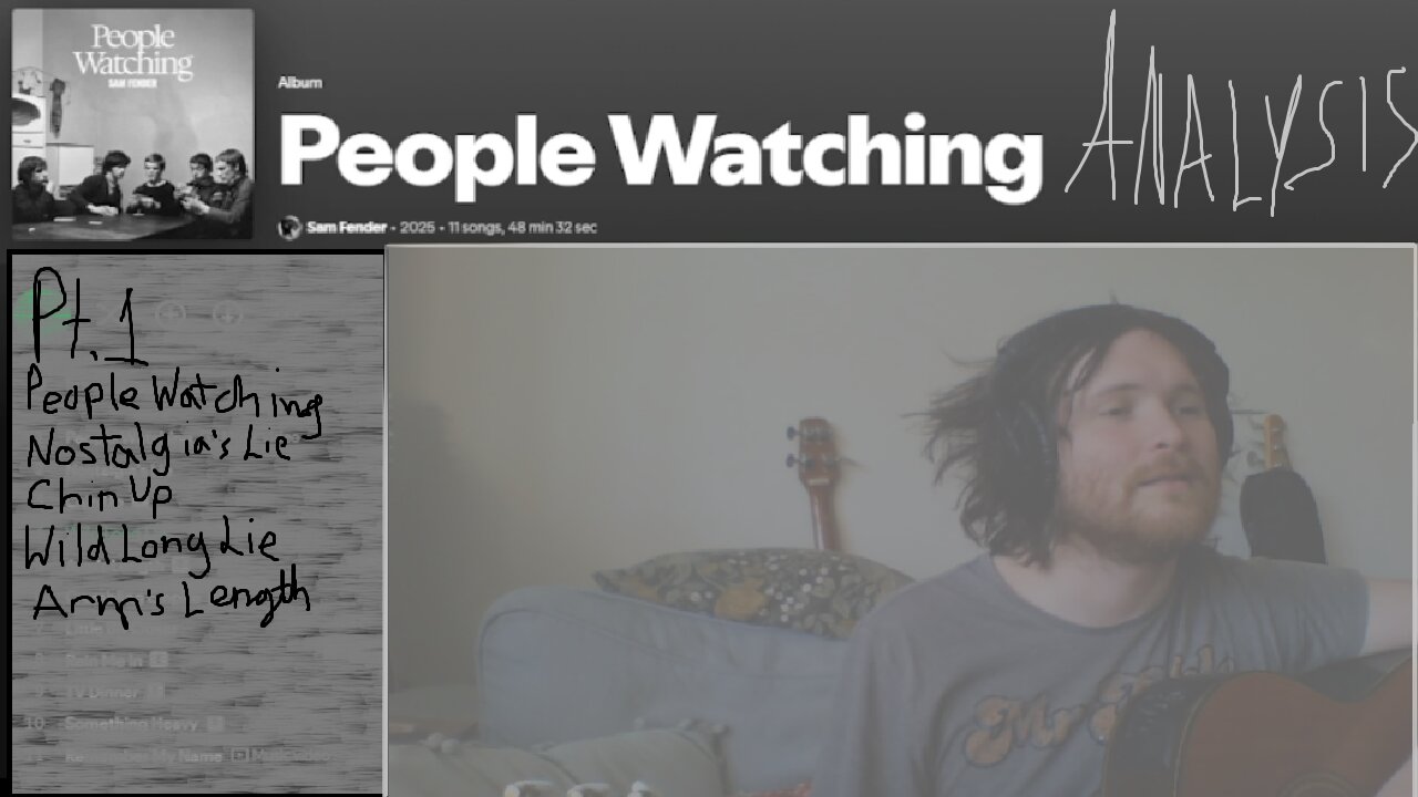 Analysis of Sam Fender's People Watching album pt.1 (streamed 2025/03/04)