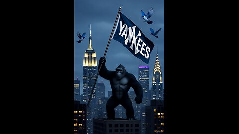 #KING #KONG FROM THE #BRONX SAYS #YANKS IN 5, #YANKS #BLUEJAYS #GM. #3 #LIVE