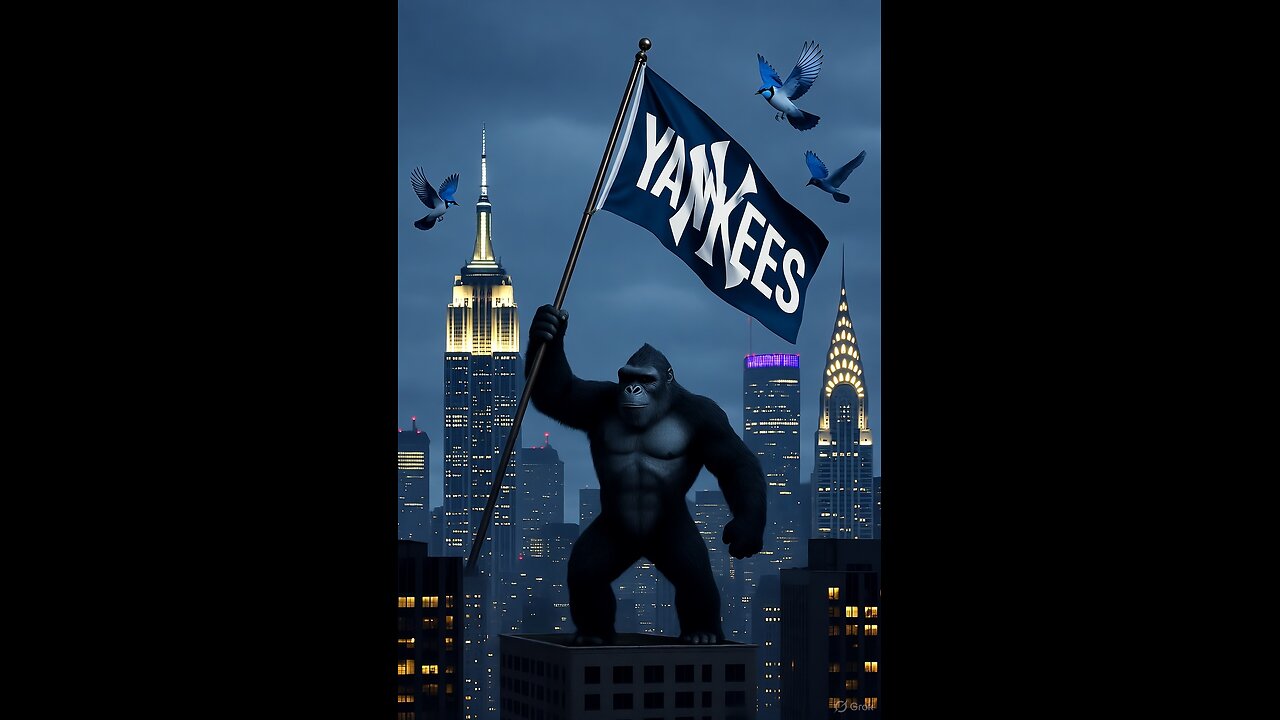 #KING #KONG FROM THE #BRONX SAYS #YANKS IN 5, #YANKS #BLUEJAYS #GM. #3 #LIVE