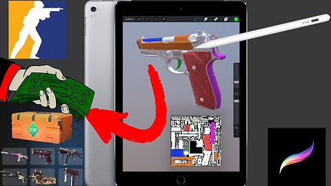 Learn CS2 Skin Making with Me Live Procreate CSGO Skins