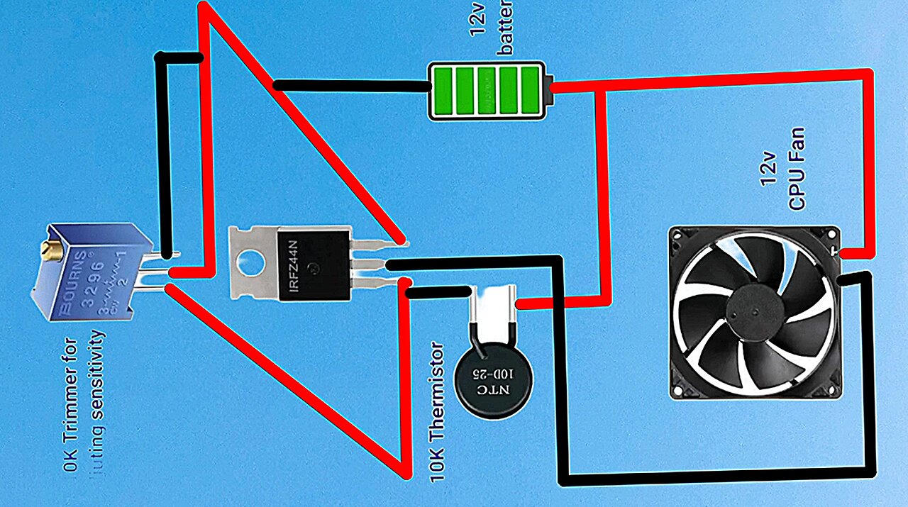 How to make automatic heat sensor fan circuit #DIYHowToMake #AutoFan #ElectronicsProject