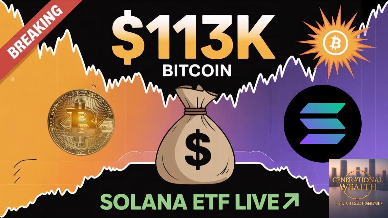Bitcoin Hits $113K While Solana ETF Launches - The Altcoin Explosion Is Here