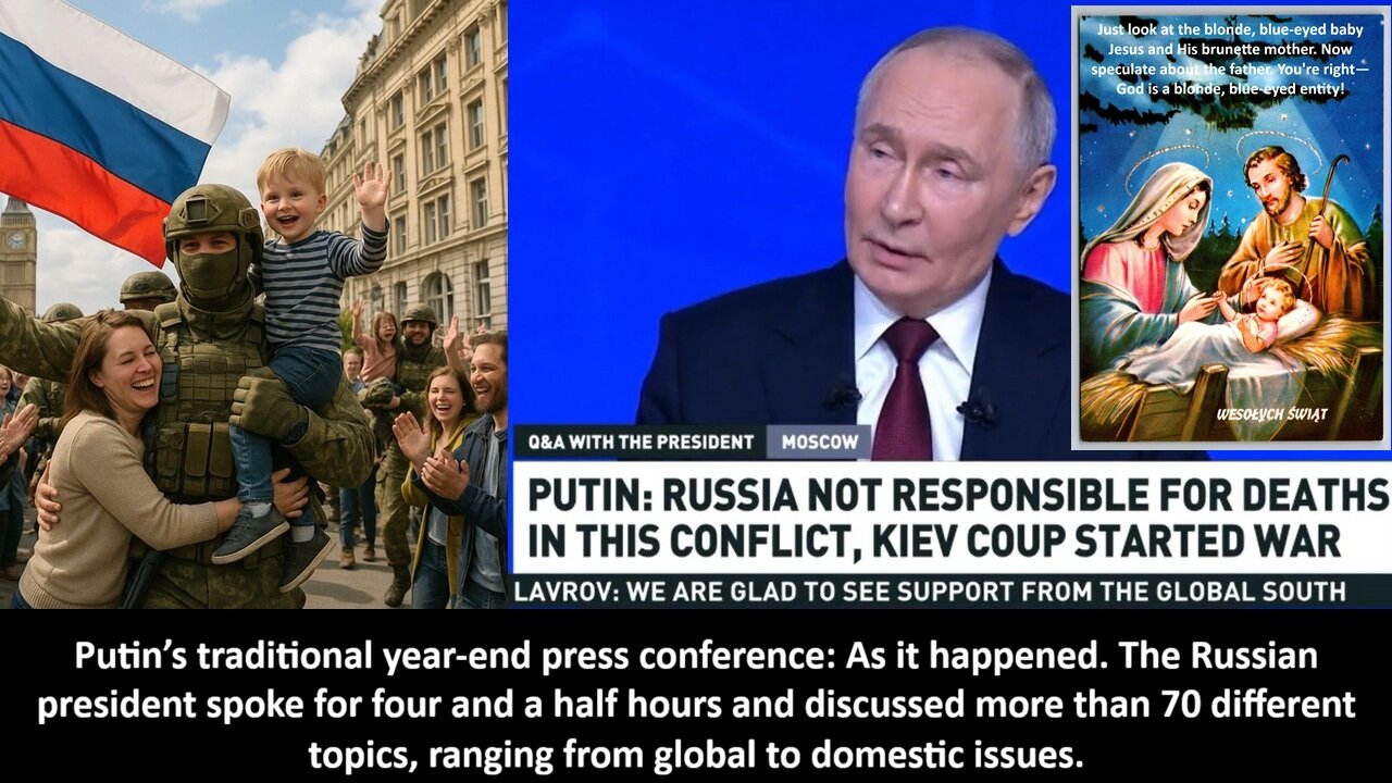 Putin’s traditional year-end press conference: As it happened. The Russian president spoke for four and a half hours and discussed more than 70 different topics, ranging from global to domestic issues.