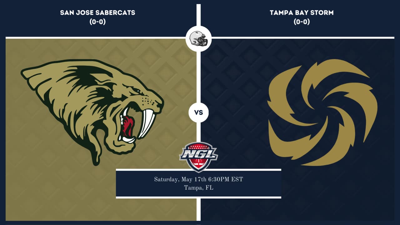 San Jose Sabercats vs. Tampa Bay Storm | National Gridiron League