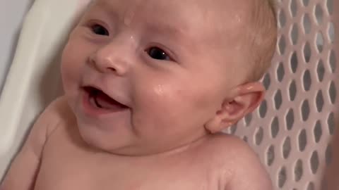 Baby's First Laugh At Bathtime