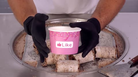 Nutella & Kinder Bueno — Ice Cream Rolls | ASMR