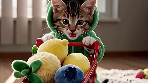 The Cutest Shopper in the World! 🐸❤️#cat #cute #cats #frog
