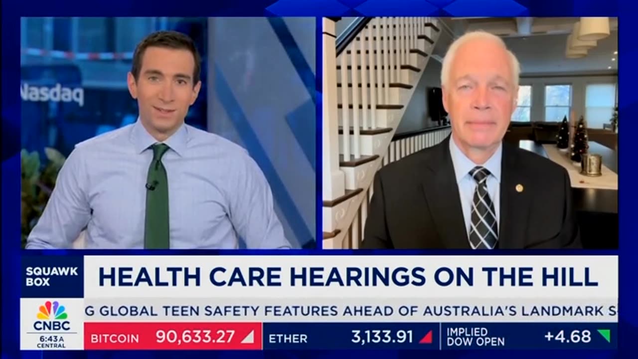 Senator Ron Johnson on Squawk Box 12.9.25