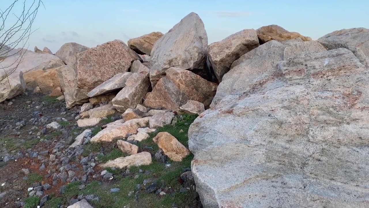 Rocky cinematic on beach