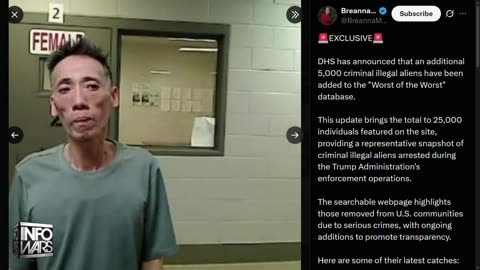 🚨EXCLUSIVE🚨 DHS announced an additional 5,000 criminal illegal aliens