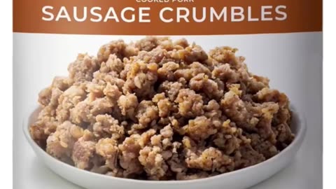 Nutristore Sausage Crumbles- great in scrambled eggs