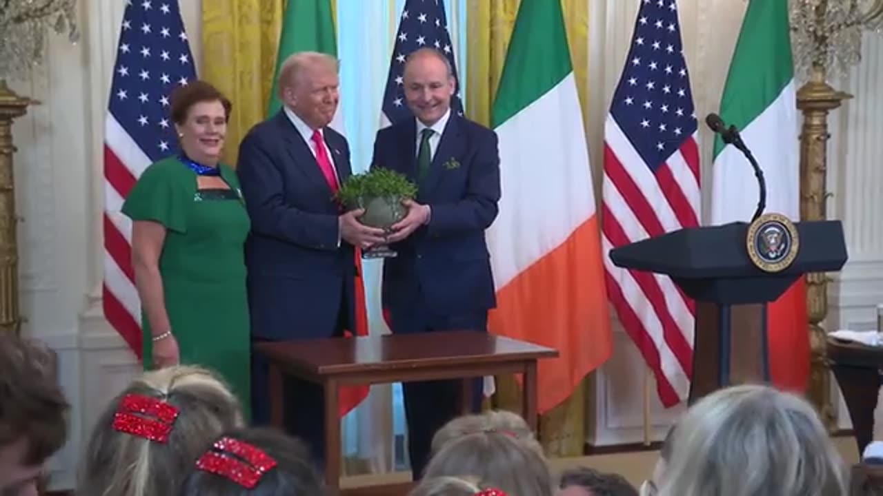 USA - President Trump Participates in a St. Patrick's Day Reception ... (12.03.25)