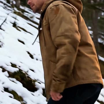 Men’s Hooded Winter Jacket with Plush Lining – Casual Zipper Coat with Multiple Pockets