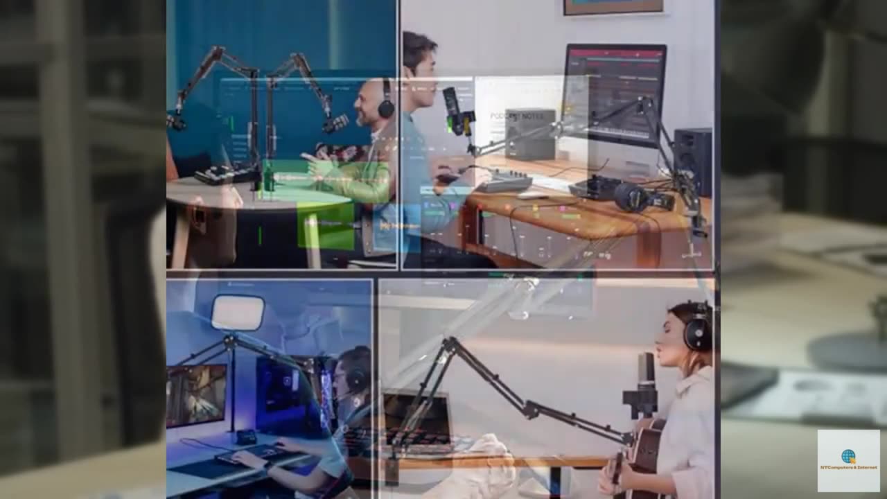 BAISHUN Microphone Boom Arm, Professional Desk Mic Stand with 1/4", 3/8", 5/8" A