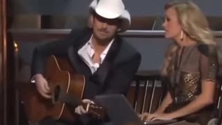 Found this 💎. Carrie Underwood making fun of Obamacare. The look on Taylor