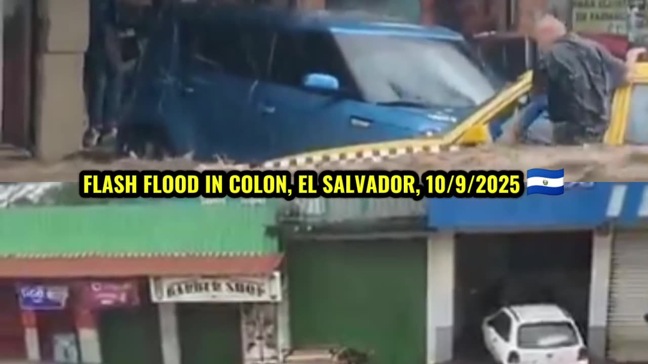 FLASH FLOOD IN COLON, EL SALVADOR, 10/9/2025 🇸🇻