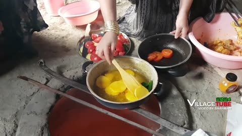Preparing Kebab with irani villages lady