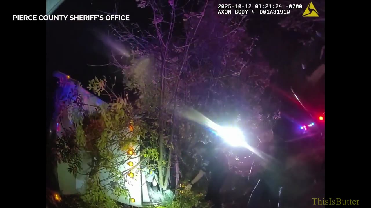 Dashcam video shows end of a pursuit after the 3rd PIT attempt of a fleeing driver in a box truck