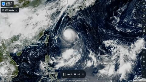 Miran Rubin - Super Typhoon Hinnamnor (Henry) 2022 - Zoom Earth | Live Hurricane Tracker (Deo 2)
