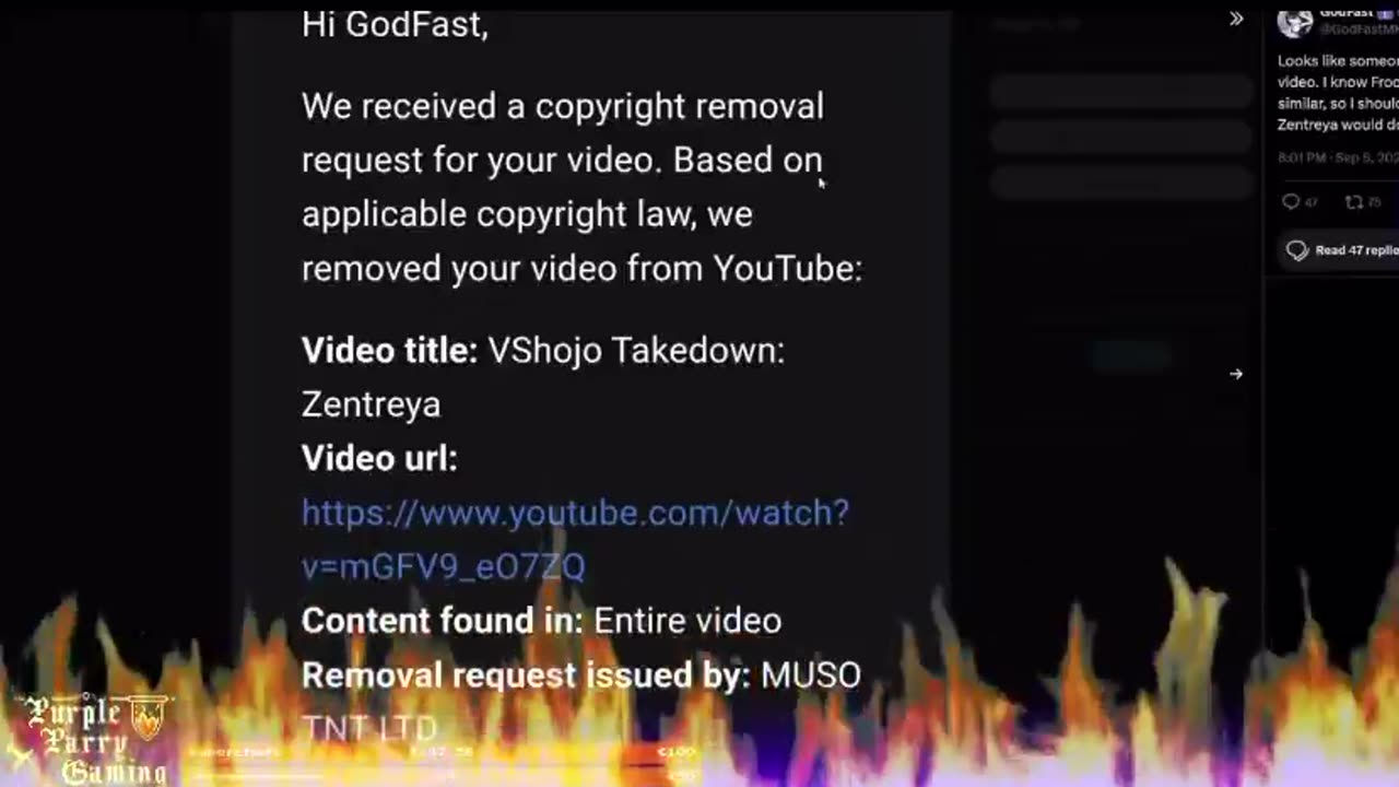 Parry (@greengarry_) is disgusted by @zentreya for abusing the Copyright system