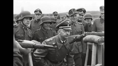 Reichsführer SS Himmler inspects a newly formed SS division