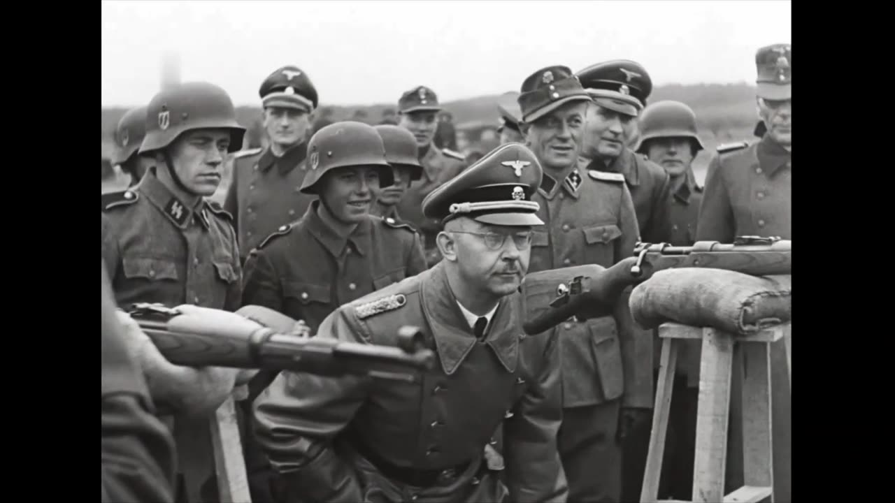 Reichsführer SS Himmler inspects a newly formed SS division