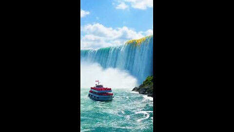 Joseph Martelli Niagara Falls, NY Niagara Falls turns gold and people walk on the gold