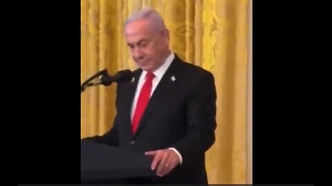 Netanyahu Looking Very Uncomfortable While Trump Says "US is taking Gaza"